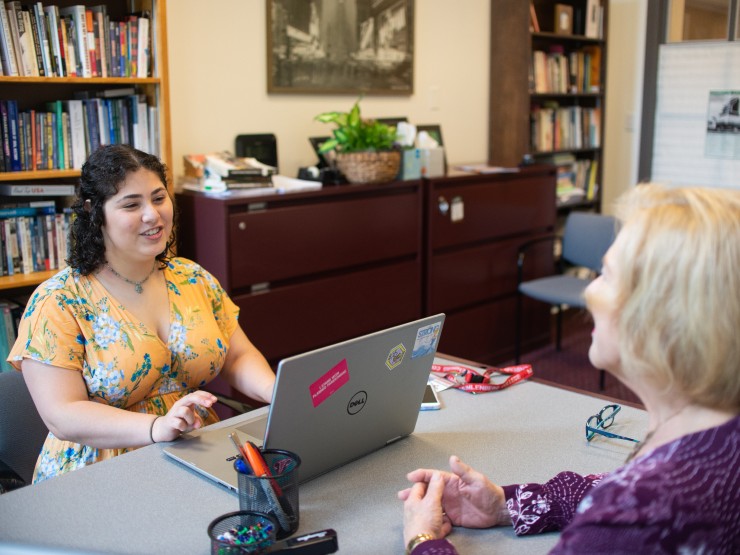 Sara Levene 20 conducts history research.